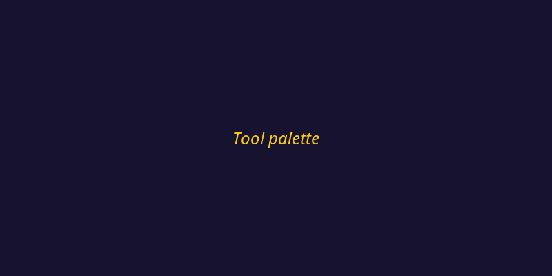 Tool palette with pencil tool selected