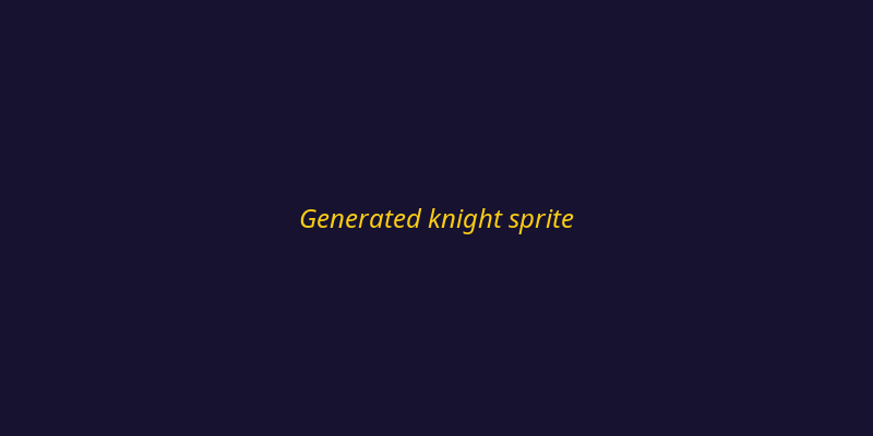 Example pixel art knight generated with Pixflux